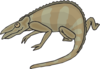 Brown And Gray Chameleon Clip Art